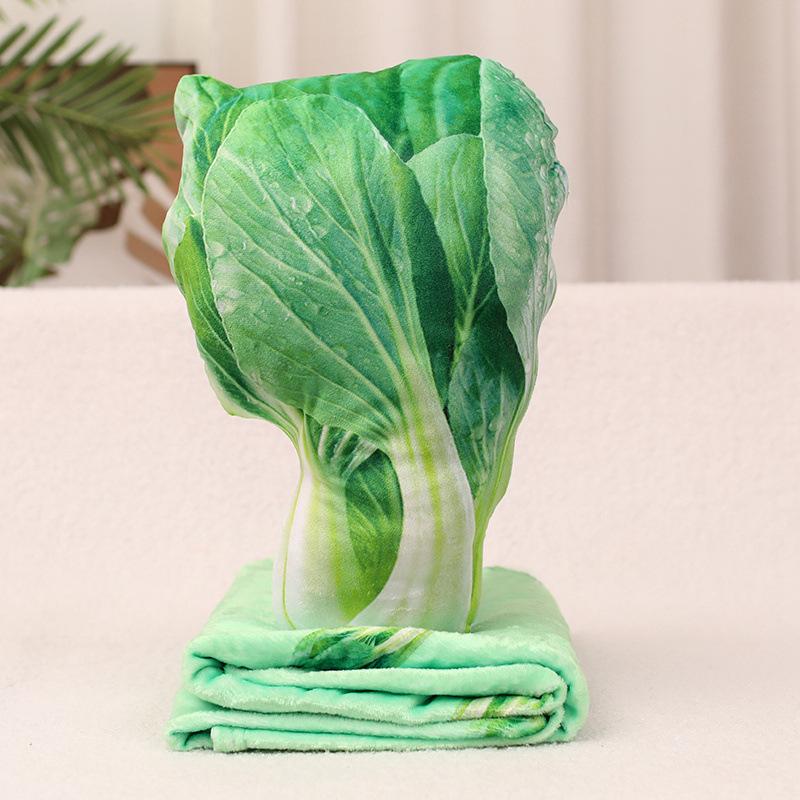 Creative Fruits And Vegetables Cabbage Green Peppers Pillow Blanket Plush Toys Home Sofa Pillow Cushion Muppet Doll
