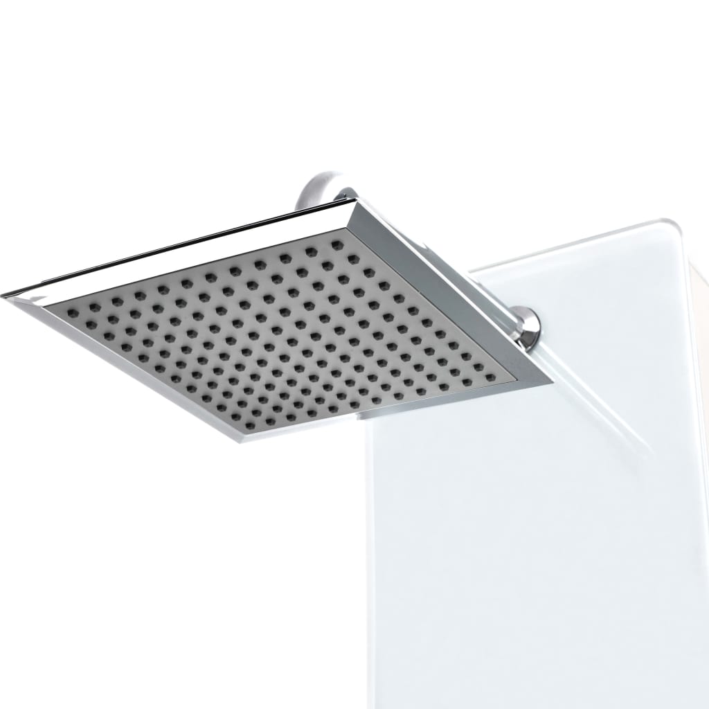 Vidaxl Shower Panel, Glass, 25 X 44.6 X 130 Cm, White