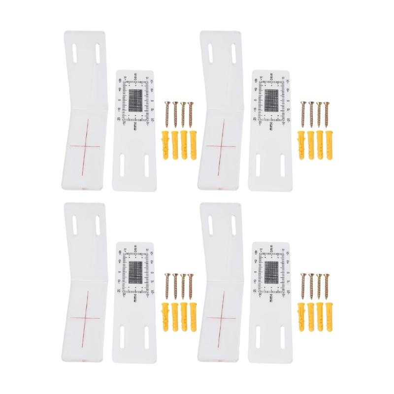 2/4Pcs Crack Monitor Plastic Easy to-Use Grids Concrete Crack Monitorings Record Standard Crack Monitors