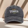 A Stylish Baseball Cap Featuring The Letters YESHUA Printed On It This Adjustable Cap Is Suitable for Both Men And Women