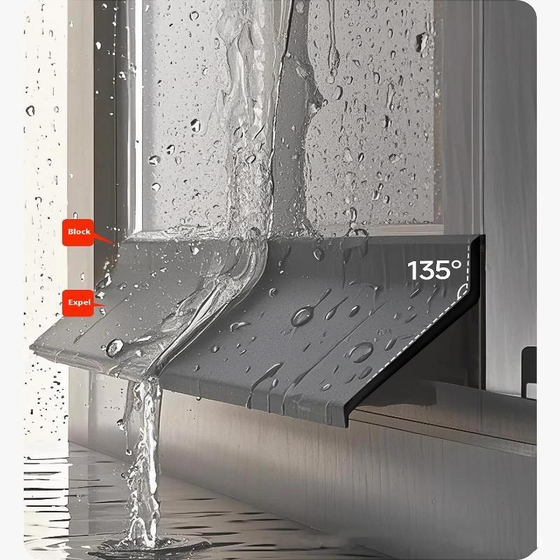 50cm Home Window Water Blocking Bar Sliding Window Rain Weatherstrip Balcony Insulation Windproof Sealing Strip Flashing Board