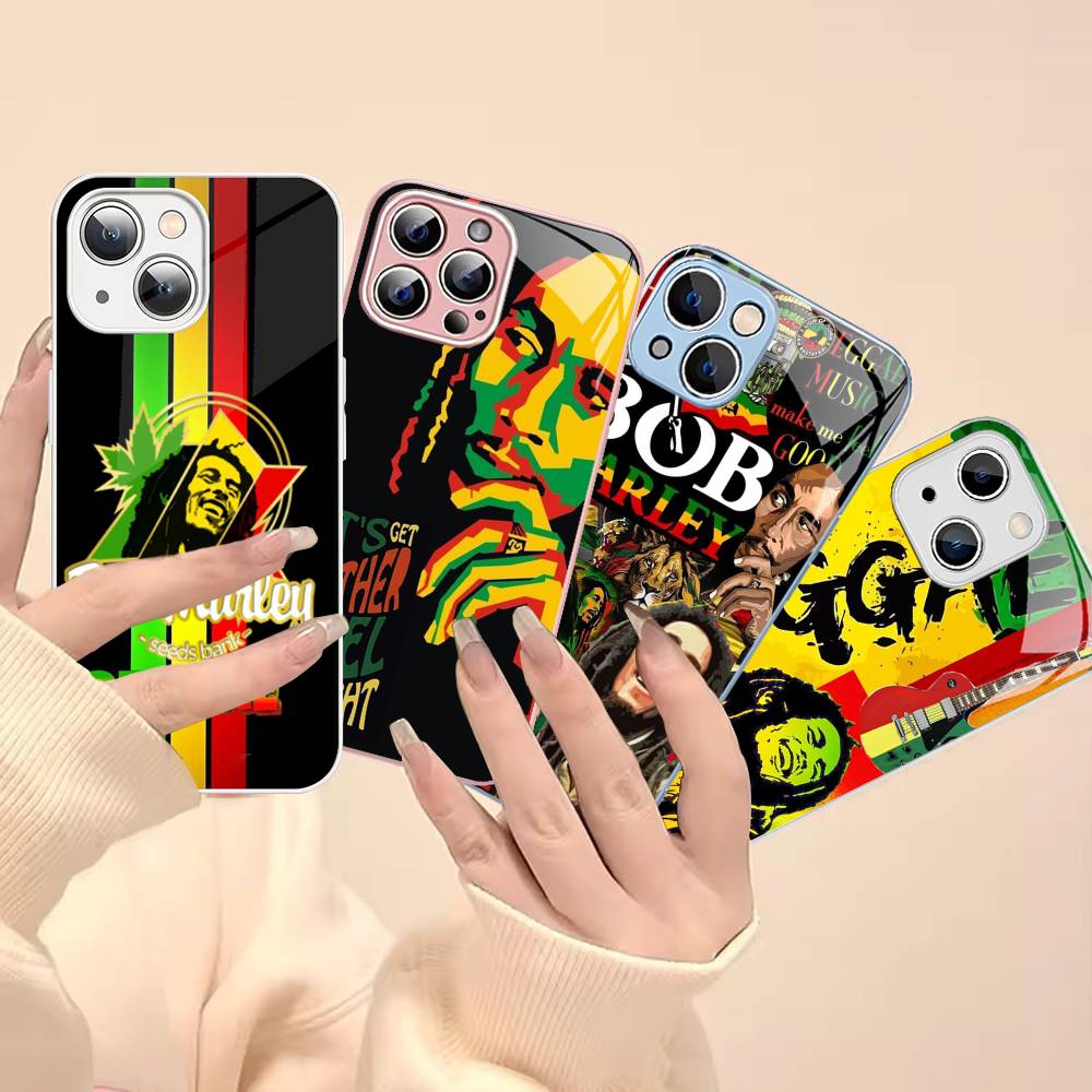 Bob Marley Rasta Lion Tempered Glass For Iphone 14 13 12 11 Pro Mini XS MAX 14Plus X XS XR Fundas