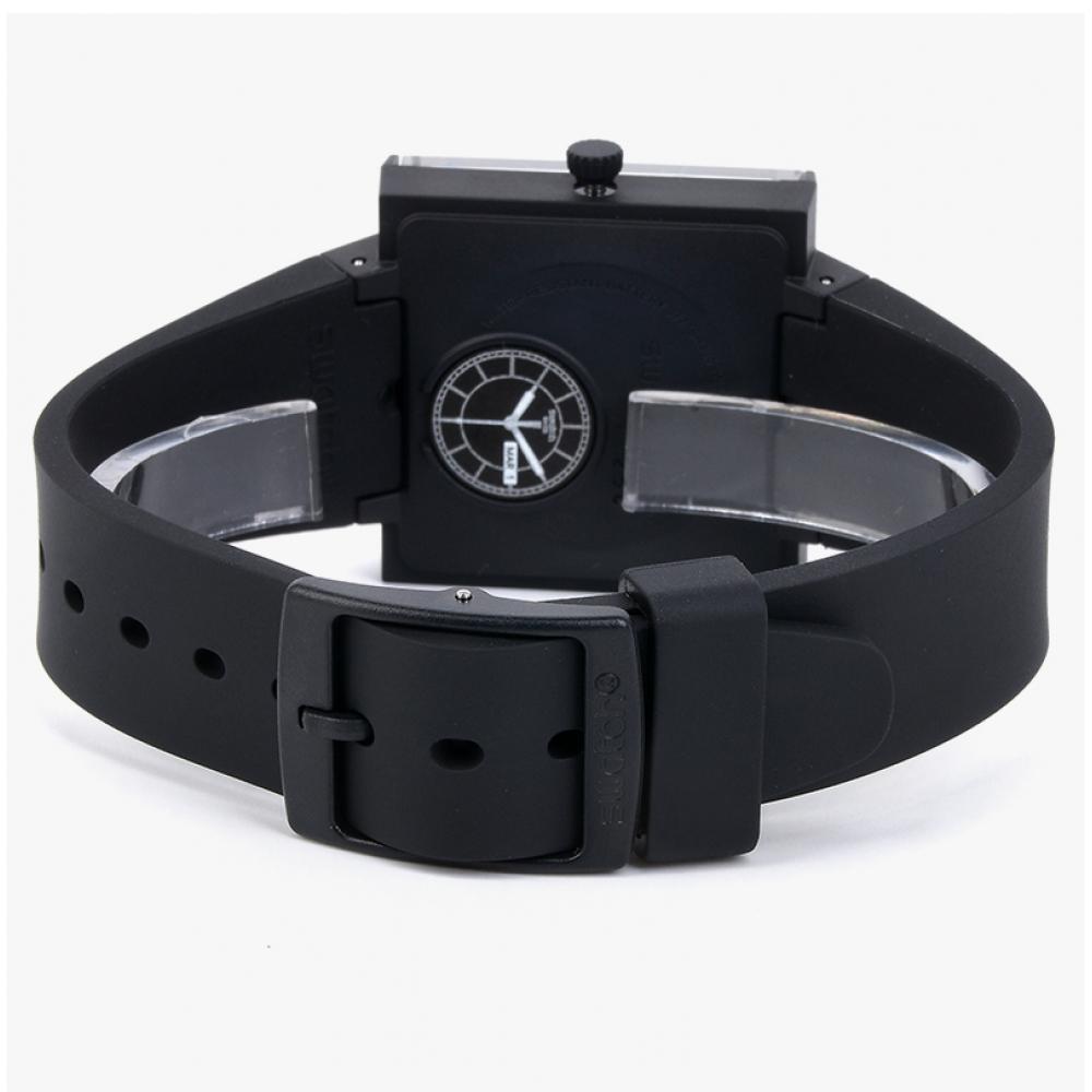 Swatch So34b701 What If Blackagain Public Urethane Watch