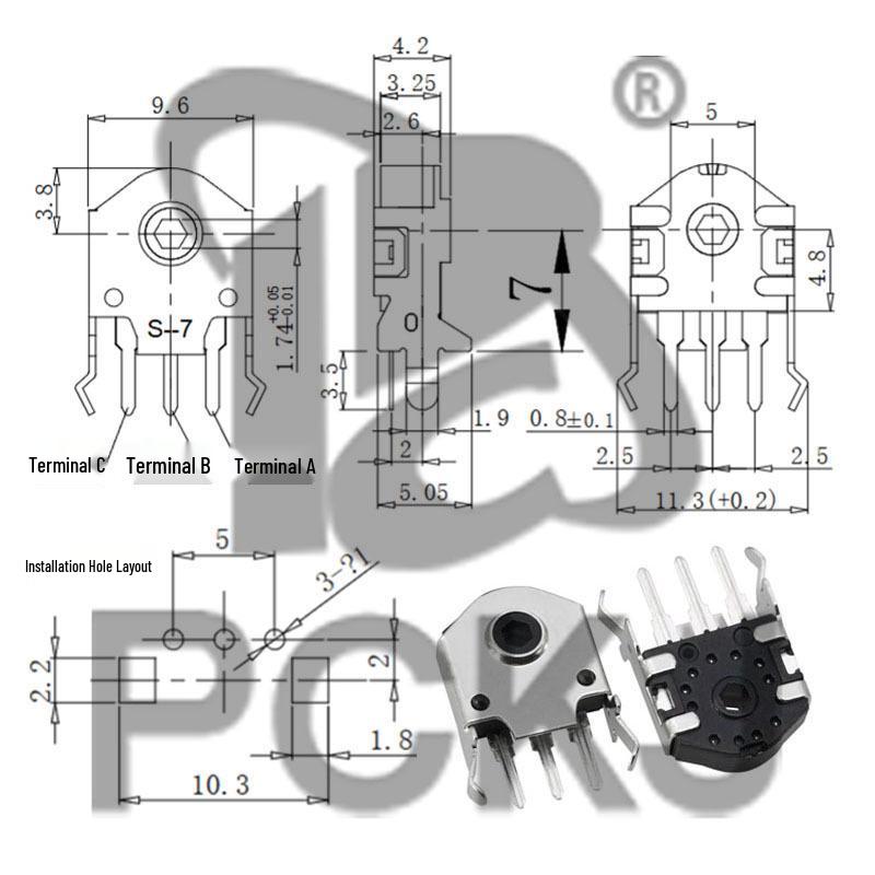 Mouse Wheel Encoder Repair Parts: 4/5/5.5/7/9/11/13MM Rolling Switch Potentiometer