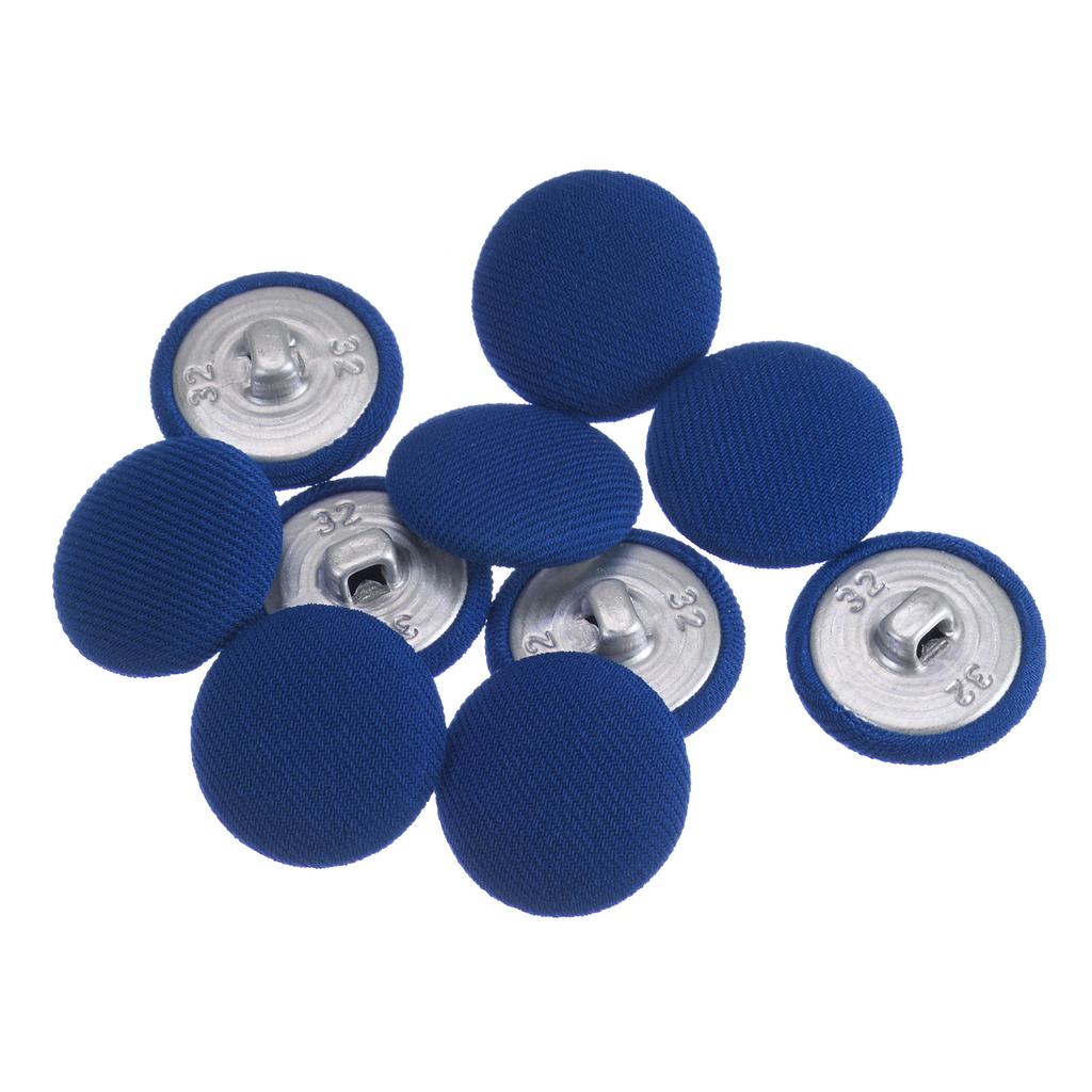 10pcs 20mm Fabric Cloth Covered Button Metal Shank Round Sewing Buttons for Diy Sewing Suits Dress Shirt Coat Clothing Decor