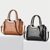 2025 New Crocodile Pattern Patent Leather Ladies Handbag Large Capacity Single Shoulder Slant Cross Bag Fashionable Handbag