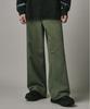 Beodeonteu Cut-Out Layered Cargo Wide Cotton Pants [Khaki]