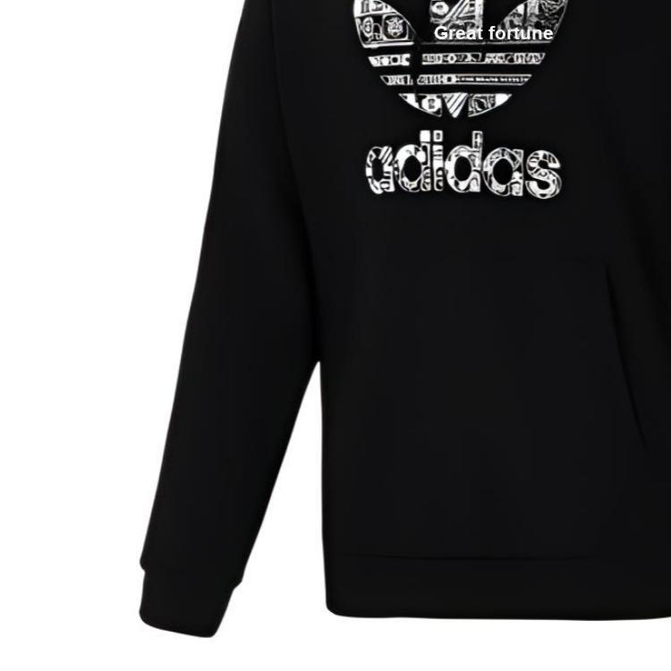 Adidas Originals Trefoil Logo Hoodie Men Tops Black GT4356