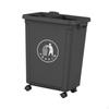 Trashcan Garbage Can with Swivel Wheels Dustbin Lightweight 12L Wastebasket Rubbish Bin for Dorm