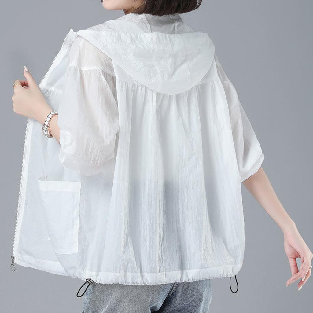 Women's Casual Solid Color Loose Clothing, Fashionable Cardigan Jacket Cardigan Jacket