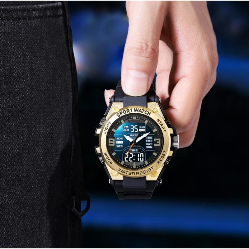 Iron Star Fashion Double Display Men'S Sports Watch Multifunctional Male Student Timing