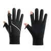 Autumn and Winter Velvet Waterproof Flip Cover Full Finger Outdoor Driving Takeaway Fitness Sports Non-slip Wear-resistant Windproof Riding Gloves
