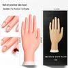 Left-Handed Nail Practice Model for Beginners: Insert Fake Nail Tips for Gel Polish Display and Simulation.