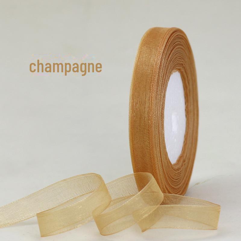 Snow Yarn Ribbon – 1.2cm Decorative Bow for Gift Boxes, Festivals & DIY, 45m