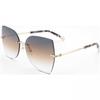 MiSSoni Damen S 60mm Gold Sonnenbrille Gold