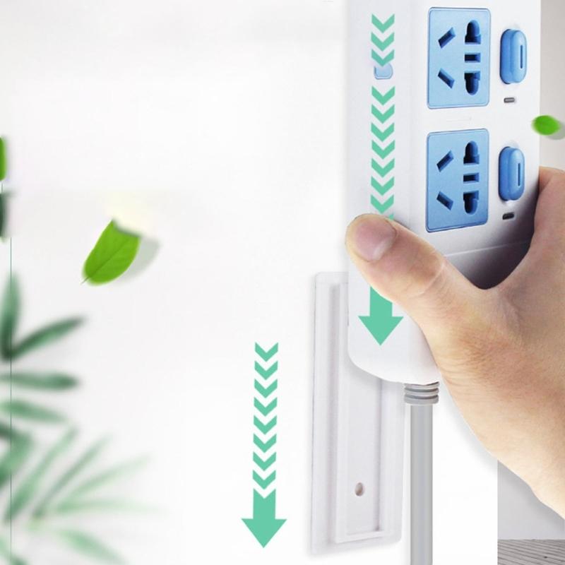 5pcs Multipurpose Adhesive Power Strips Mounts for Home Office Supplies and Dormitory Cable Managements Solution