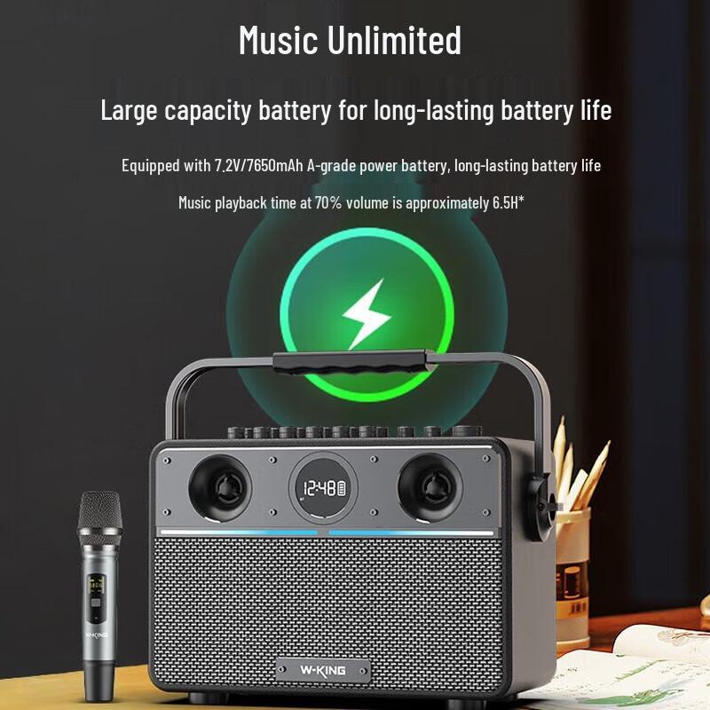 W-King T16S Portable Bluetooth KTV Speaker with Subwoofer CN Plug (adapter Included)