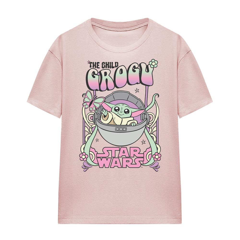 STAR WARS Womens/Ladies Hippie Grogu T-Shirt