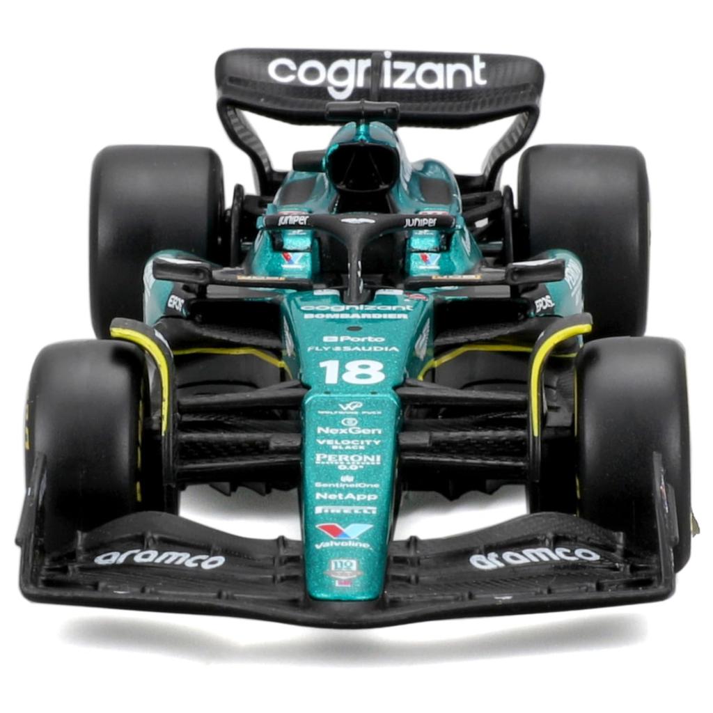 Bburago 2023 Model 1/43 Scale F1 Aston Martin AMR23 #18 Lance Stroll / Race Sports Car Diecast Model Car 18-38090 (#18)
