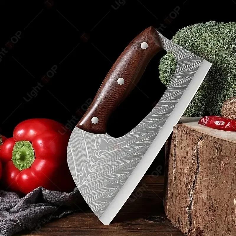 7.8inch Kitchen Knife Multifunctional Effort Saving Knives Household Chopping Knife Meat Cleaver Butcher Knife Kitchen Supplies