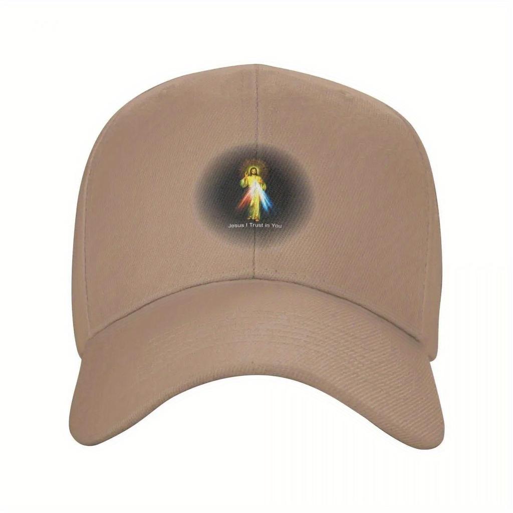 Divine Mercy Jesus I Trust In You Baseball Cap Adjustable Cotton Casual Hat Unisex Religious Gift