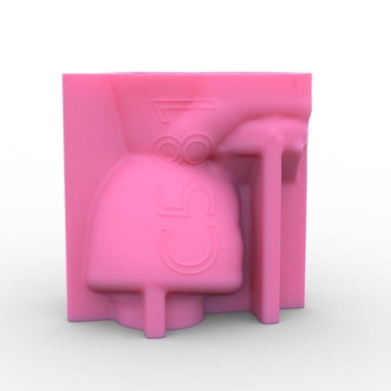 Durable Silicone Mold Silicone Casting Mould Human with Drum Shaped Silicone Craft Molds for DIY Making Resin Flowerpot