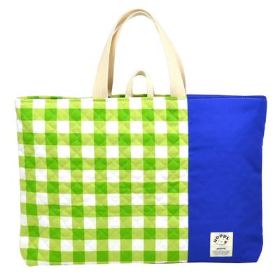 Large Lesson Green Check Elementary Nursery Going To Commuting To Entrance Preparation Practice Lesson Lesson Lesson School Made In Japan [HOPPE] Bag,