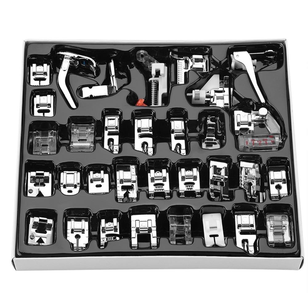

32Pcs Multifunctional Presser Foot Durable Household Sewing Accessories Easy Instal Sewing Machine Parts Fabric Sewing