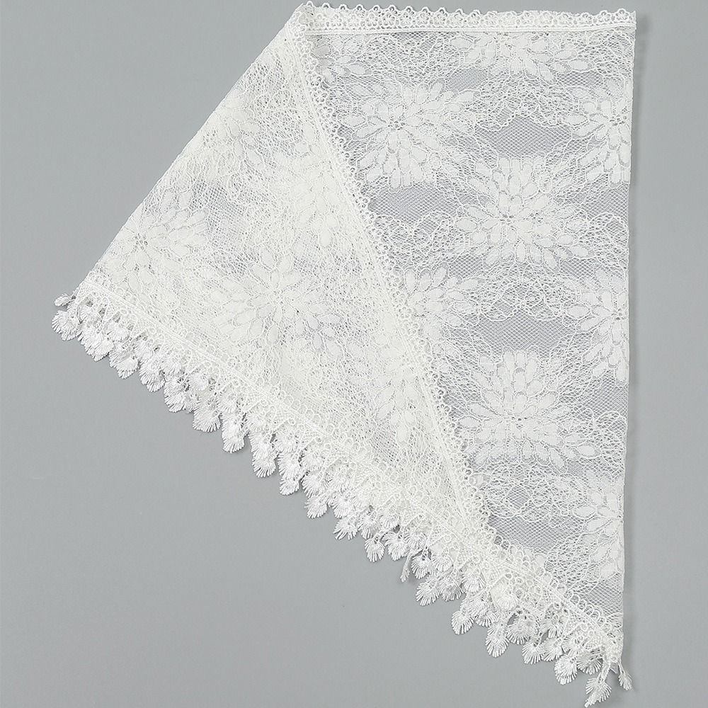 Thin Lace Flower Hair Scarf Shawl Vintage Triangle Head Scarf Bandanas for Women  Photography