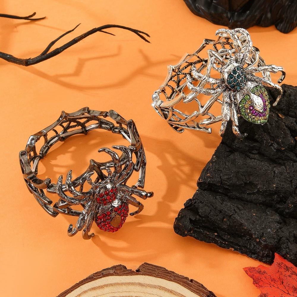 New Geometric Hollow Zircon Spider Elastic Bracelet Unisex Unique Trendy Fashion Personality Versatile Party Jewelry Gift