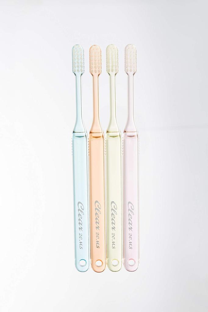flocked toothbrush For 12 color assortments Two-stage [Clear 20MS] adults,