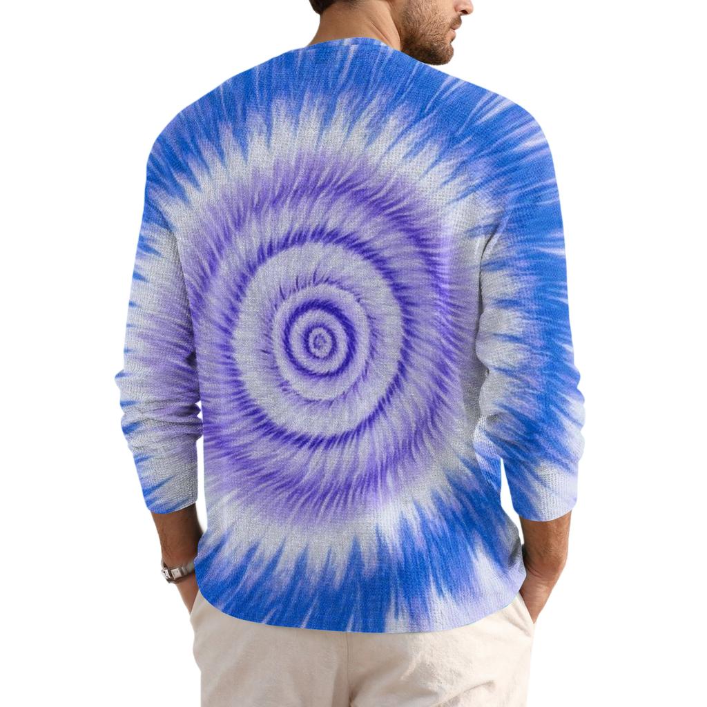 Men's Loose Casual Button Down Collar Long Sleeve Top