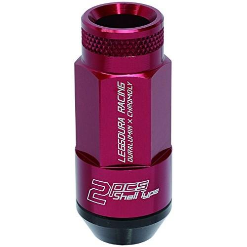 KYO-EI (Kyoei Sangyo) LEGGDURA RACING Shell Type Lock & Nut Set (RL53) M12 x P1.5 Red RL53-11R