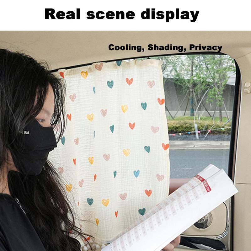 Car Window Shades Light Blocking Auto Window Curtains Heat Insulation Car Sunshade Side Curtains For Sedan Truck SUV Pickup