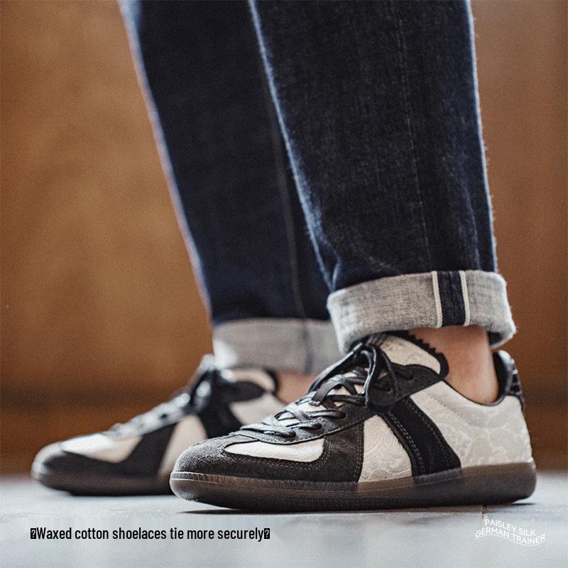 Maden Silk Men's Retro-Style Casual Low-Top Sneakers