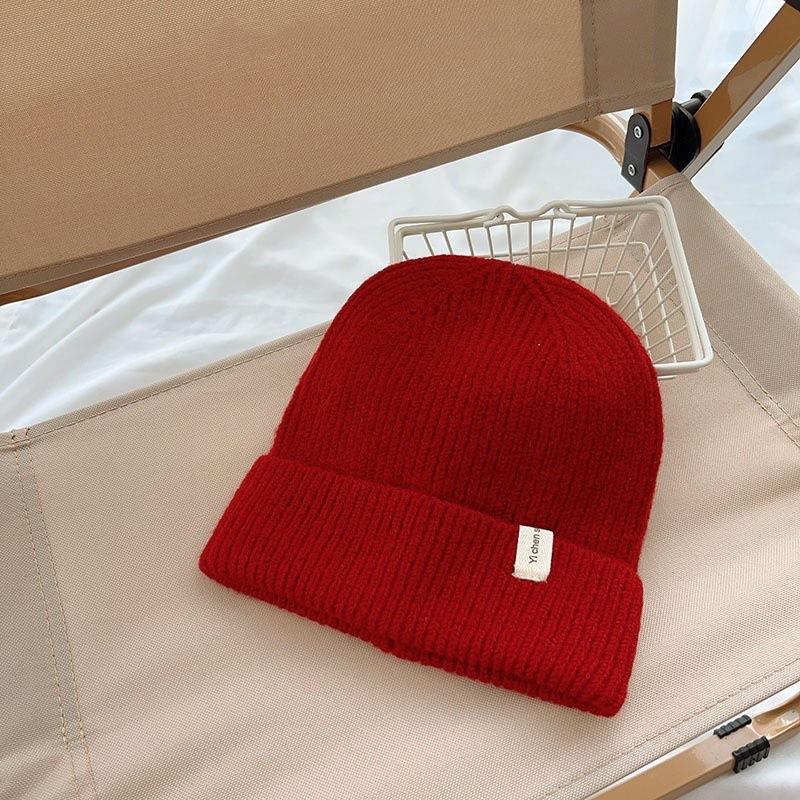 Versatile children's knitted hat with wool baby wool hat Boys and girls autumn and winter warm fashion pullover hat