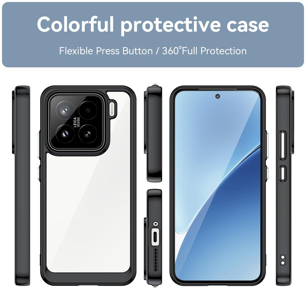 Pro Xiaomi 15 Pouzdro TPU+Akryl Ochranný Průhledný Kryt na Telefon
