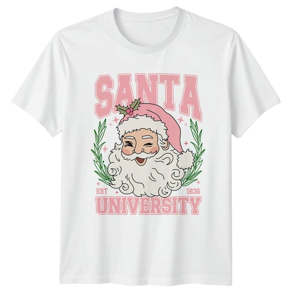 Santa University Christmas Holiday Unisexs Unisexs Graphic Tee S