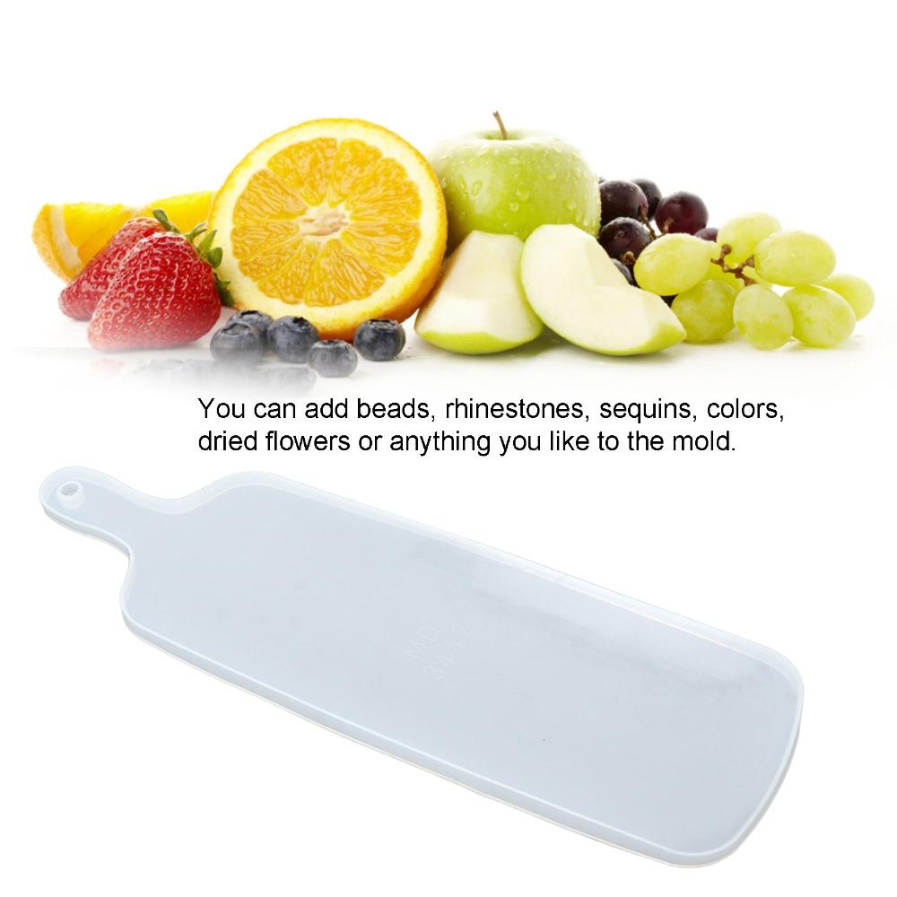 Große Harztablett-Form mit Griff Rechteckige Silikonform Untersetzerform Dekoration