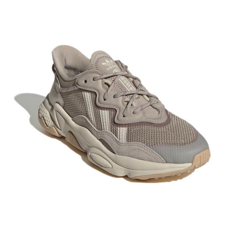 Adidas Originals Ozweego Ткань Кожа Повседневные Нескользящие Прочные Низкие Кроссовки для образа жизни Женские кроссовки Коричневый HP7734