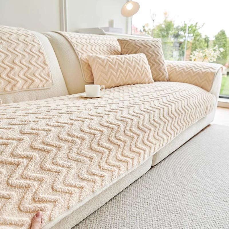 New Autumn and Winter Thickened Non-Slip Cushion Leather Sofa Cover Cotton Velvet Sofa Cover Cloth Towel Seat Cushion