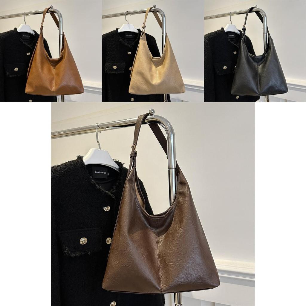 Stylish Korean Version Plain Color Tote Bag Perfect For Autumn With Large Capacity And Fashionable Design