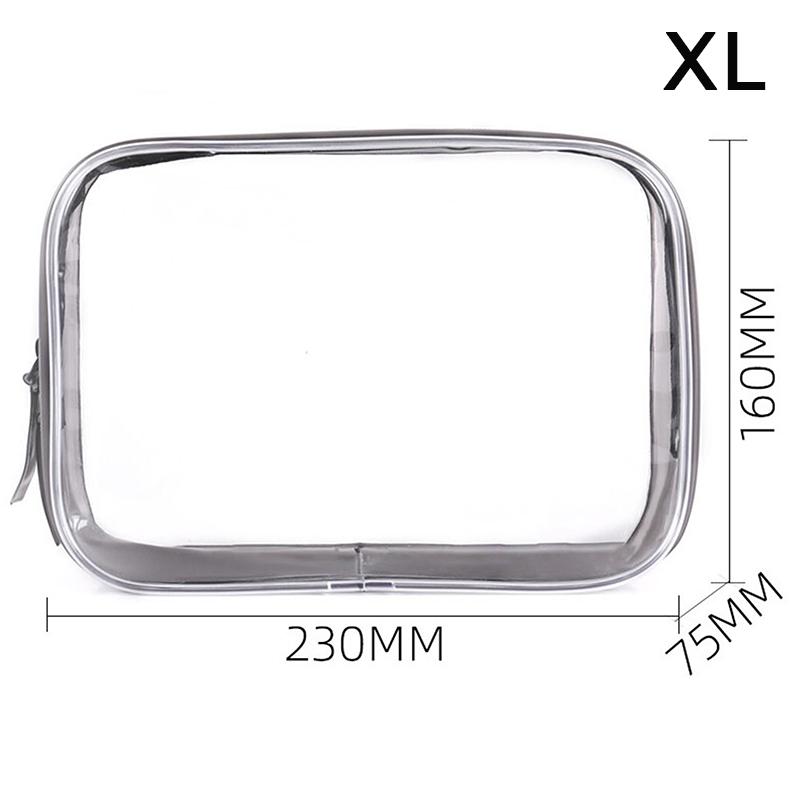 1/4pcs Transparent PVC Storage Bags Travel Organizer Clear Makeup Bag Beautician Cosmetic Bag Toiletry Cosmetic Storage Bag