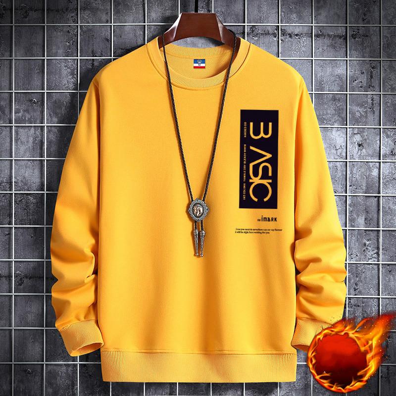 Modischer Herren-Sweatshirt mit Rundhalsausschnitt, schöner Druck, verdickendes warmes Sweatshirt