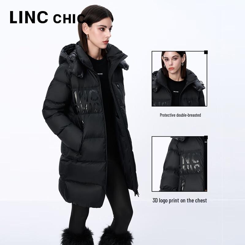 Jinyujie Women's Mid-Length Stand Collar Puffer Down Jacket