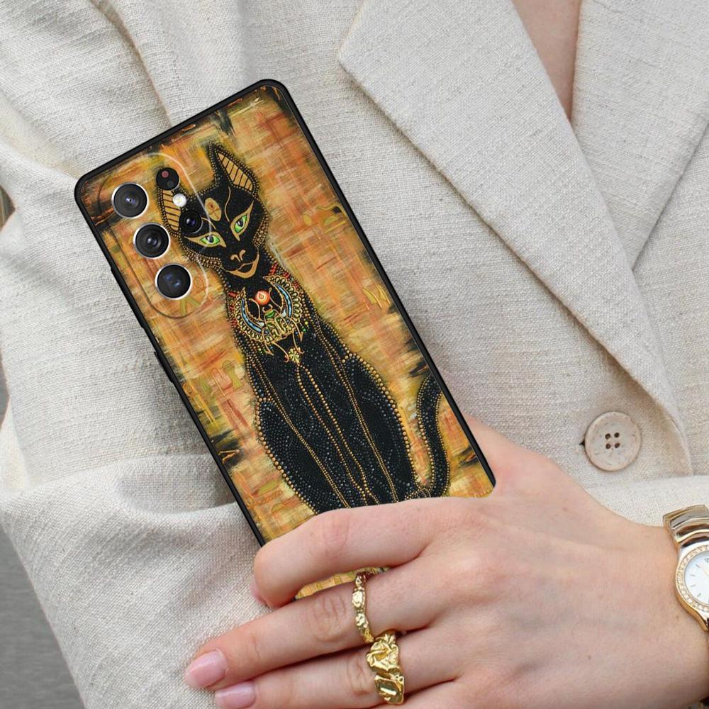 Ägypten Nefertiti Anubis WEICHE Handyhülle für Samsung Galaxy S26 Ultra S25 S24 S23 S22 S21 S20 Note10 Hülle