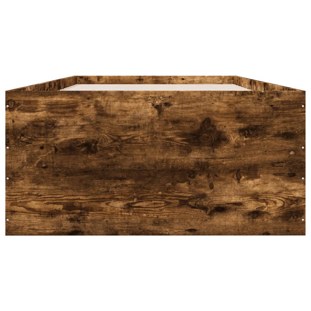 Bed Frame Smoked Oak 75 x 190 cm Particleboard