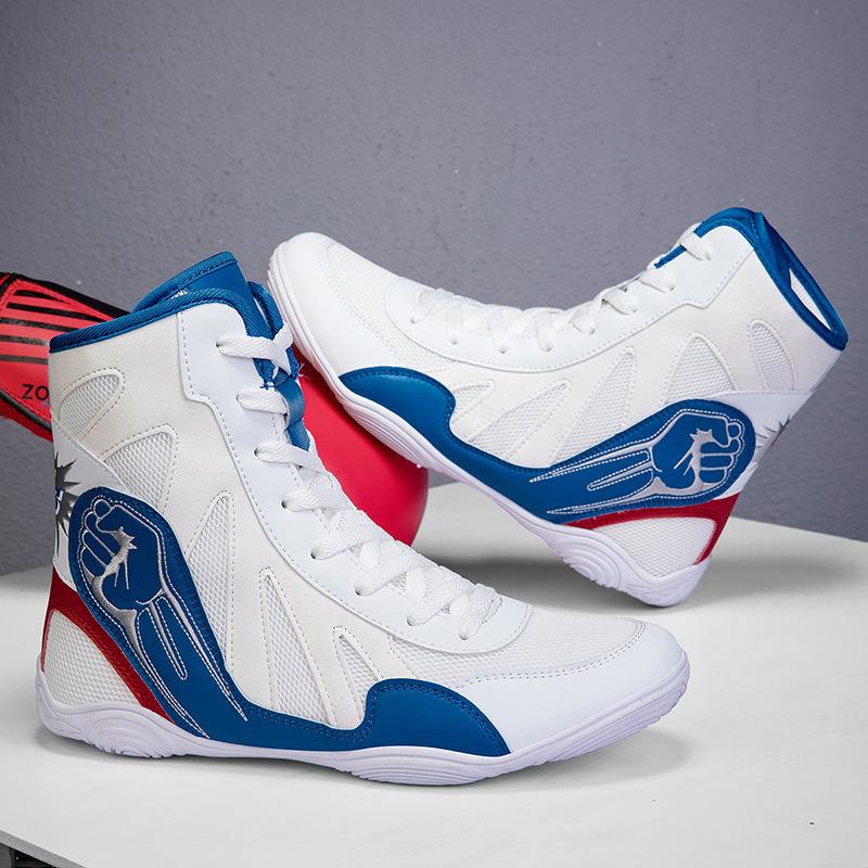 New Wrestling Shoes Men's and Women's Free Fighting Boxing Non-slip, Wear-resistant and Shock-absorbing Indoor Fitness Comprehensive Training Shoes