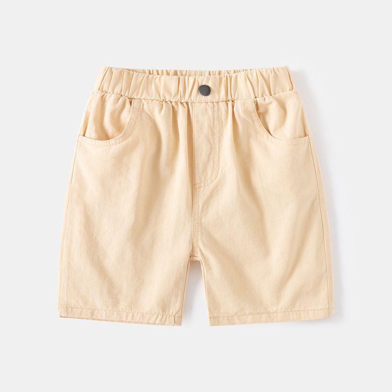 Boys' Shorts Cropped Pants Children's Summer Clothing Thin Children Bermuda Shorts Kids Mid Waist Pure Color Rubber Pants
