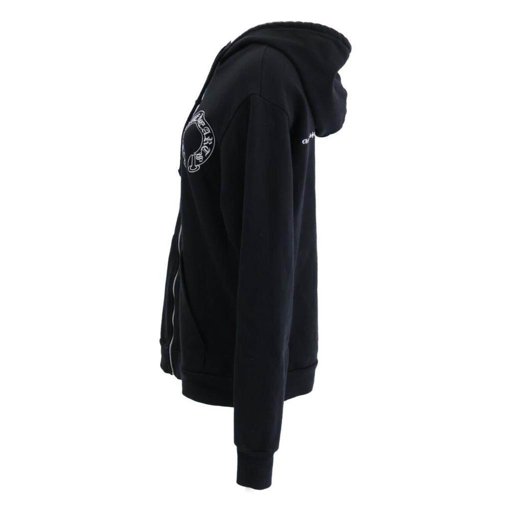 CHROME HEARTS Hufeisen Dolch Reißverschluss Hoodie Oberteile M Schwarz Gebraucht